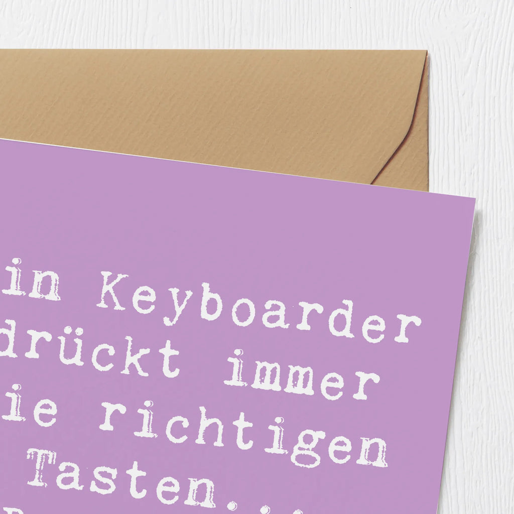 Deluxe Karte Spruch Keyboarder Fehler Glückwunschkarte, Karte, Hochwertige Grußkarte, Hochzeitskarte, Einladungskarte, Grußkarte, Hochwertige Klappkarte, Geburtstagskarte, Klappkarte, Instrumente, Geschenke Musiker, Musikliebhaber