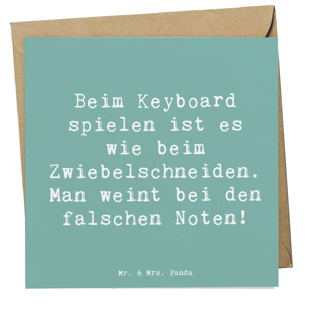 Deluxe Karte Spruch Keyboard Tränen Glückwunschkarte, Hochwertige Klappkarte, Klappkarte, Hochwertige Grußkarte, Karte, Hochzeitskarte, Grußkarte, Geburtstagskarte, Einladungskarte, Instrumente, Geschenke Musiker, Musikliebhaber