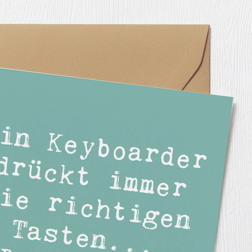 Deluxe Karte Spruch Keyboarder Fehler Glückwunschkarte, Karte, Hochwertige Grußkarte, Hochzeitskarte, Einladungskarte, Grußkarte, Hochwertige Klappkarte, Geburtstagskarte, Klappkarte, Instrumente, Geschenke Musiker, Musikliebhaber