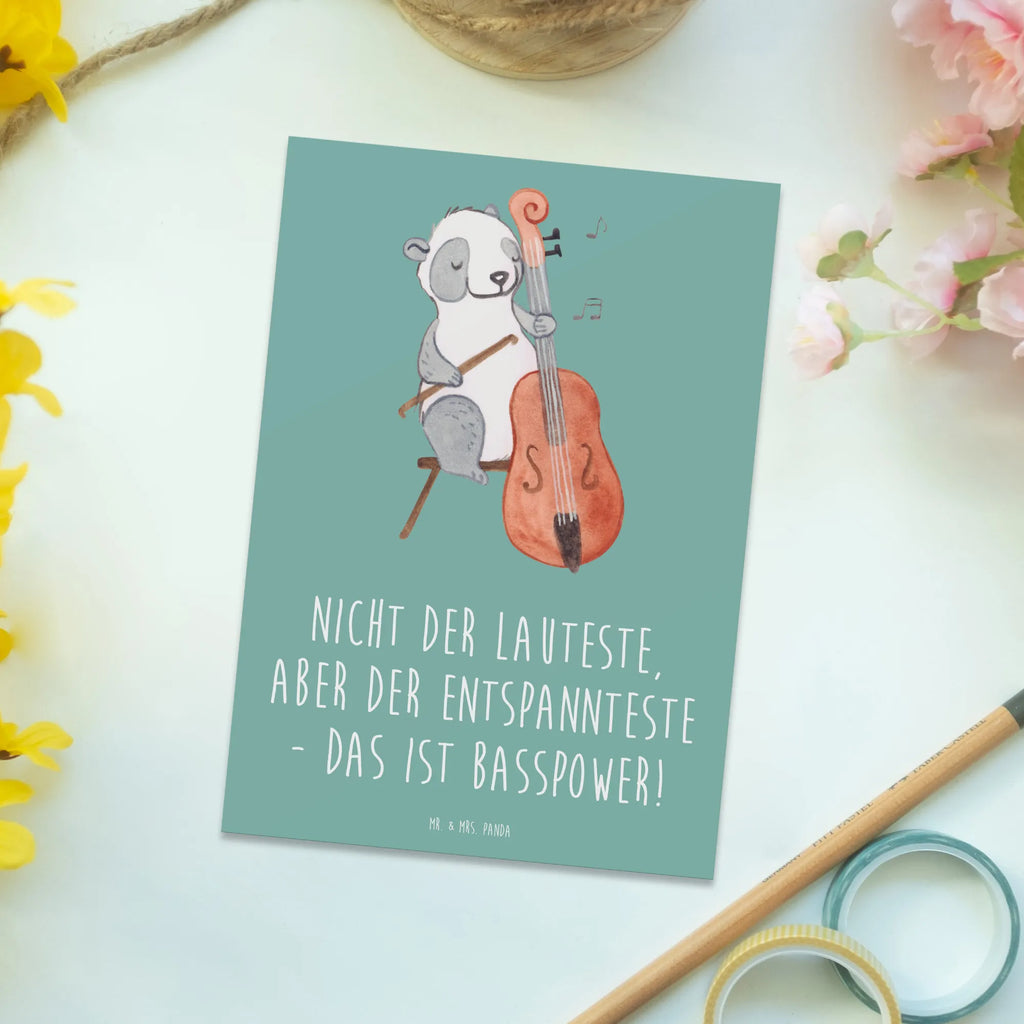 Postcard Nicht der Lauteste, aber der Entspannteste - Das ist Basspower! Ansichtskarten, Karte, Geschenkkarte, Einladung, Einladungskarte, Geburtstagskarte, Postkarte, Ansichtskarte, Einladungskarten Geburtstag, Dankeskarte, Einladung Geburtstag, Grußkarte, Instrumente, Geschenke Musiker, Musikliebhaber