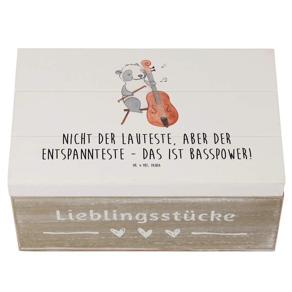 Wooden chest Nicht der Lauteste, aber der Entspannteste - Das ist Basspower! Schatulle, Dekokiste, XXL, Aufbewahrungsbox, Kiste, Erinnerungskiste, Erinnerungsbox, Schatzkiste, Holzkiste, Geschenkdose, Geschenkbox, Truhe, Instrumente, Geschenke Musiker, Musikliebhaber