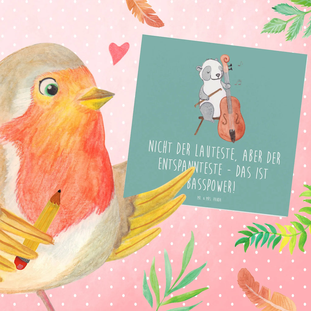 Deluxe Card Nicht der Lauteste, aber der Entspannteste - Das ist Basspower! Glückwunschkarte, Karte, Einladungskarte, Grußkarte, Hochzeitskarte, Geburtstagskarte, Hochwertige Grußkarte, Klappkarte, Hochwertige Klappkarte, Instrumente, Geschenke Musiker, Musikliebhaber