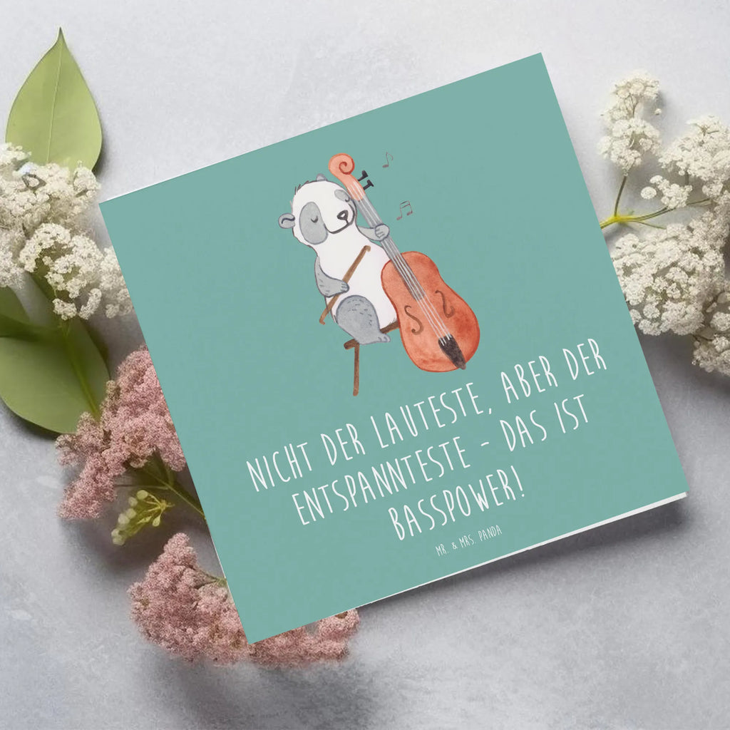 Deluxe Card Nicht der Lauteste, aber der Entspannteste - Das ist Basspower! Glückwunschkarte, Karte, Einladungskarte, Grußkarte, Hochzeitskarte, Geburtstagskarte, Hochwertige Grußkarte, Klappkarte, Hochwertige Klappkarte, Instrumente, Geschenke Musiker, Musikliebhaber