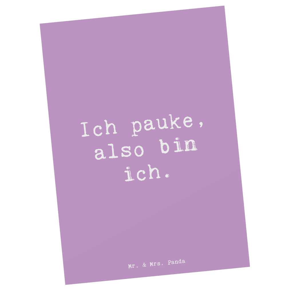 Postcard Saying Ich pauke, also bin ich. Einladungskarte, Karte, Einladung Geburtstag, Einladung, Ansichtskarte, Ansichtskarten, Geburtstagskarte, Grußkarte, Dankeskarte, Postkarte, Geschenkkarte, Einladungskarten Geburtstag, Instrumente, Geschenke Musiker, Musikliebhaber