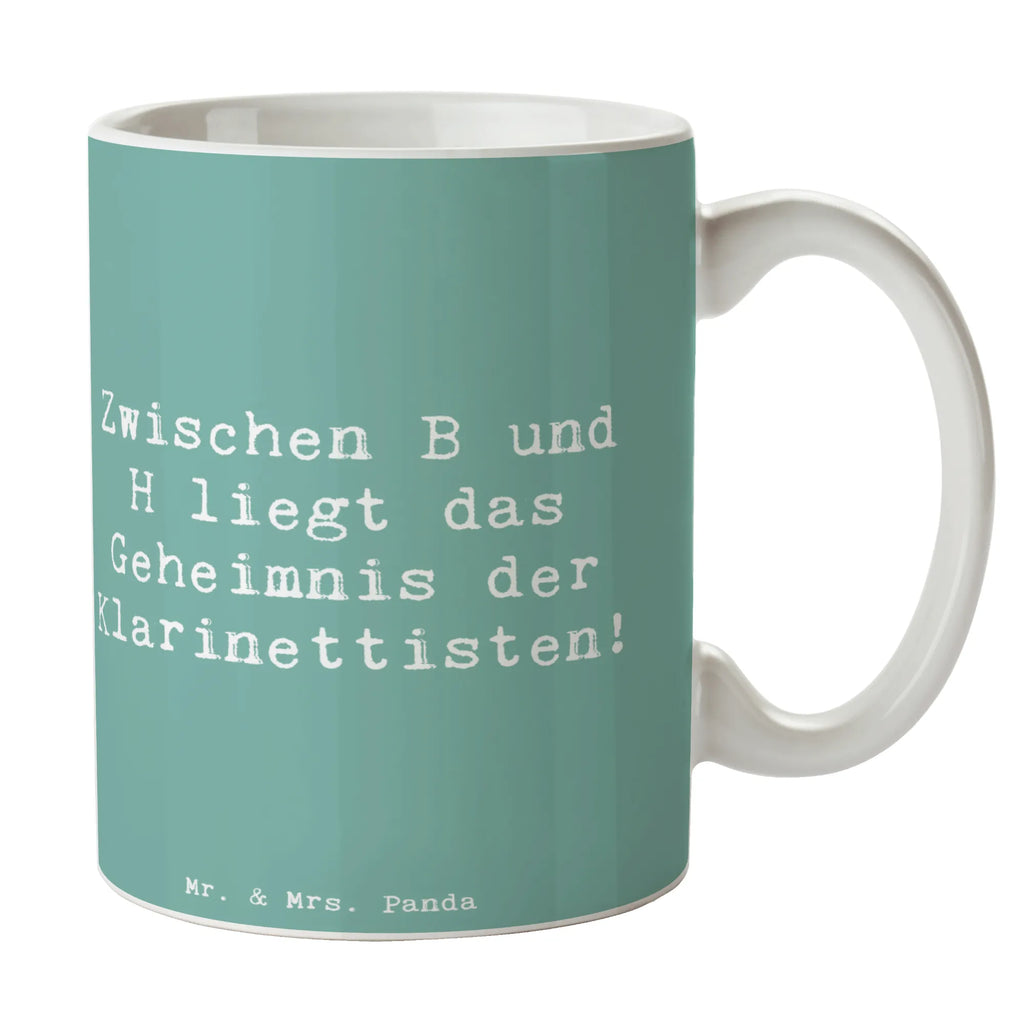 Mug Saying Zwischen B und H liegt das Geheimnis der Klarinettisten! Tasse mit Motiven, Tasse, Kaffeetasse, Tasse mit Zitaten, Bürotasse, Geschenktasse, Teetasse, Porzellantasse, Keramiktasse, Instrumente, Geschenke Musiker, Musikliebhaber