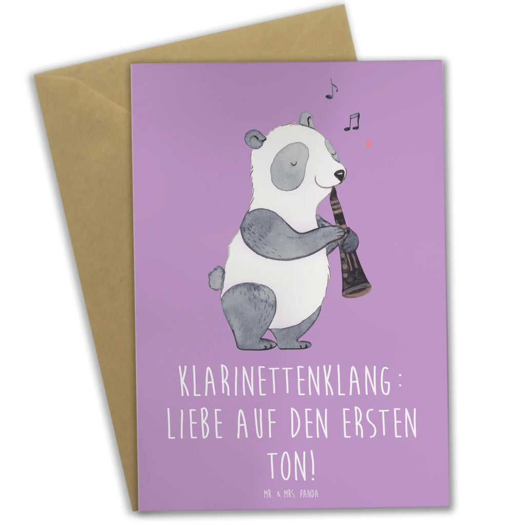 Greetings card Klarinettenklang: Liebe auf den ersten Ton! Einladungskarte, Glückwunschkarte, Geburtstagskarte, Karte, Grußkarte, Ansichtskarten, Hochzeitskarte, Klappkarte, Instrumente, Geschenke Musiker, Musikliebhaber