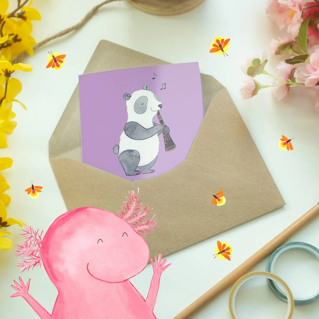 Greetings card Klarinettenklang: Liebe auf den ersten Ton! Einladungskarte, Glückwunschkarte, Geburtstagskarte, Karte, Grußkarte, Ansichtskarten, Hochzeitskarte, Klappkarte, Instrumente, Geschenke Musiker, Musikliebhaber