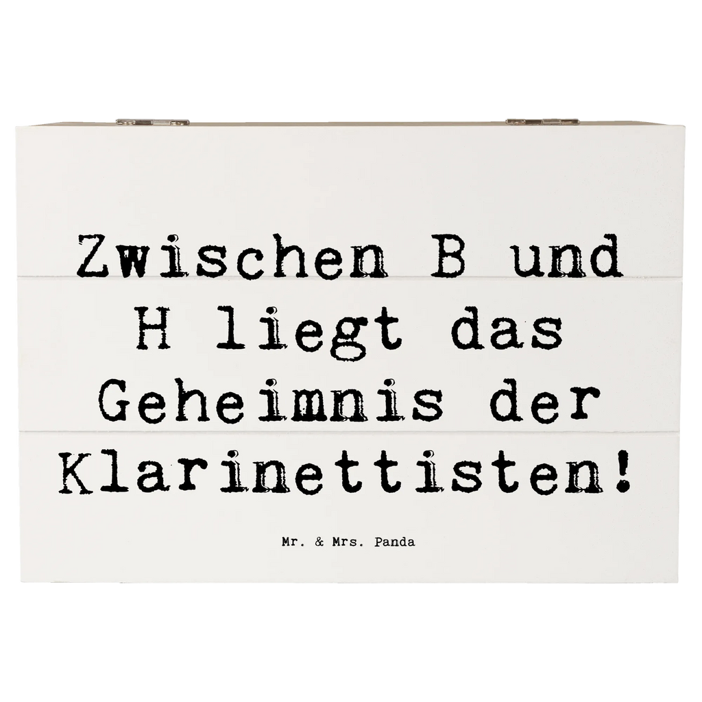 Holzkiste Spruch Klarinette Geheimnis Geschenkbox, Truhe, XXL, Aufbewahrungsbox, Dekokiste, Kiste, Holzkiste, Schatulle, Schatzkiste, Erinnerungskiste, Erinnerungsbox, Geschenkdose, Instrumente, Geschenke Musiker, Musikliebhaber