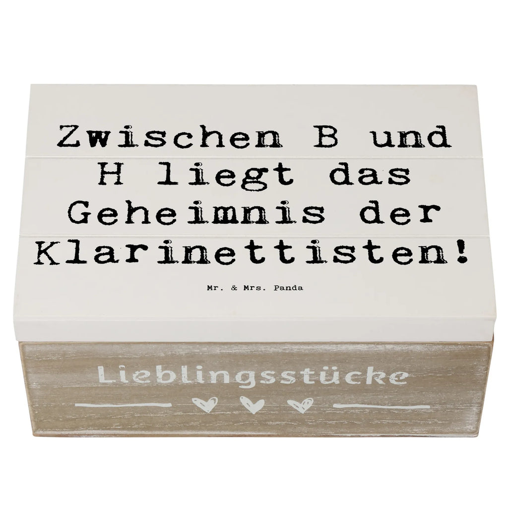 Holzkiste Spruch Klarinette Geheimnis Geschenkbox, Truhe, XXL, Aufbewahrungsbox, Dekokiste, Kiste, Holzkiste, Schatulle, Schatzkiste, Erinnerungskiste, Erinnerungsbox, Geschenkdose, Instrumente, Geschenke Musiker, Musikliebhaber