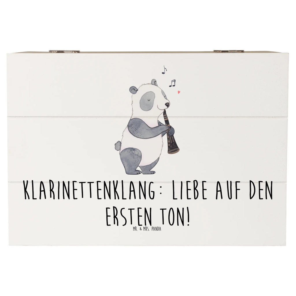 Wooden chest Klarinettenklang: Liebe auf den ersten Ton! Schatzkiste, Erinnerungsbox, Geschenkbox, Truhe, Holzkiste, Kiste, Erinnerungskiste, Aufbewahrungsbox, XXL, Schatulle, Geschenkdose, Dekokiste, Instrumente, Geschenke Musiker, Musikliebhaber