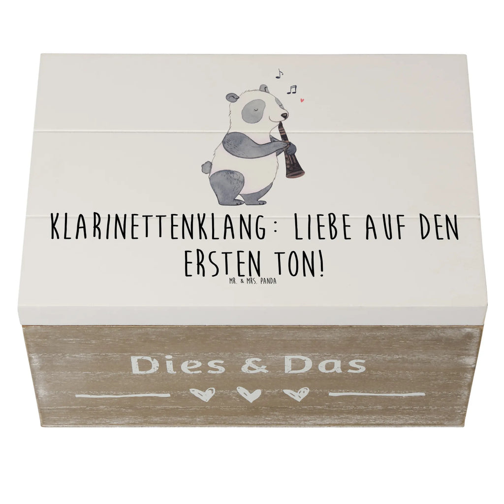 Wooden chest Klarinettenklang: Liebe auf den ersten Ton! Schatzkiste, Erinnerungsbox, Geschenkbox, Truhe, Holzkiste, Kiste, Erinnerungskiste, Aufbewahrungsbox, XXL, Schatulle, Geschenkdose, Dekokiste, Instrumente, Geschenke Musiker, Musikliebhaber