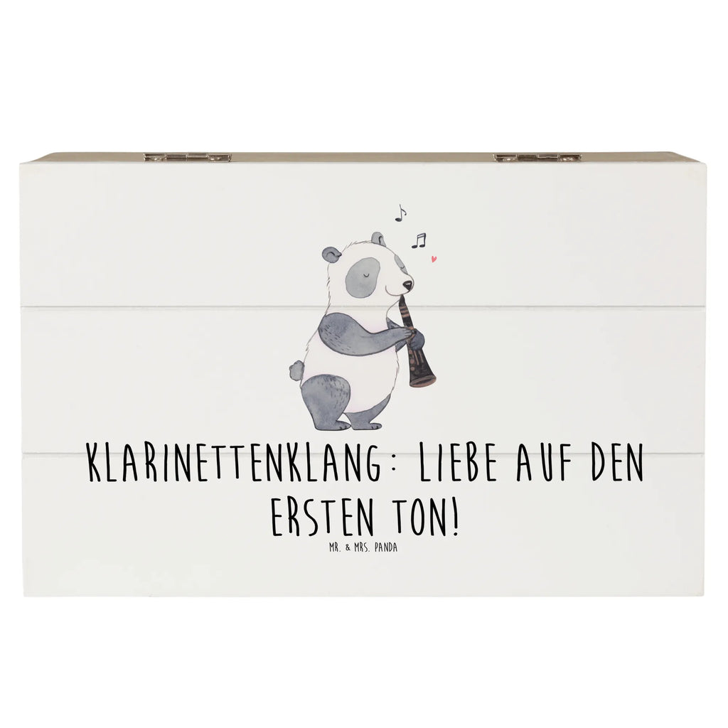 Wooden chest Klarinettenklang: Liebe auf den ersten Ton! Schatzkiste, Erinnerungsbox, Geschenkbox, Truhe, Holzkiste, Kiste, Erinnerungskiste, Aufbewahrungsbox, XXL, Schatulle, Geschenkdose, Dekokiste, Instrumente, Geschenke Musiker, Musikliebhaber