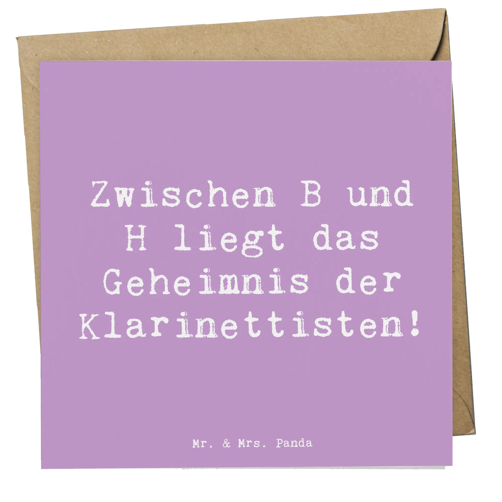 Deluxe Karte Spruch Klarinette Geheimnis Einladungskarte, Hochwertige Grußkarte, Grußkarte, Karte, Geburtstagskarte, Klappkarte, Hochwertige Klappkarte, Hochzeitskarte, Glückwunschkarte, Instrumente, Geschenke Musiker, Musikliebhaber