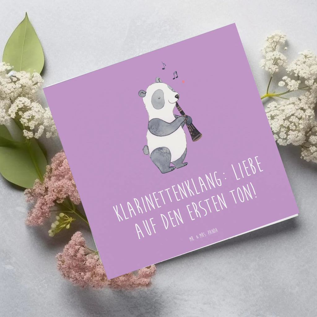Deluxe Card Klarinettenklang: Liebe auf den ersten Ton! Hochwertige Klappkarte, Klappkarte, Hochzeitskarte, Glückwunschkarte, Karte, Hochwertige Grußkarte, Einladungskarte, Geburtstagskarte, Grußkarte, Instrumente, Geschenke Musiker, Musikliebhaber
