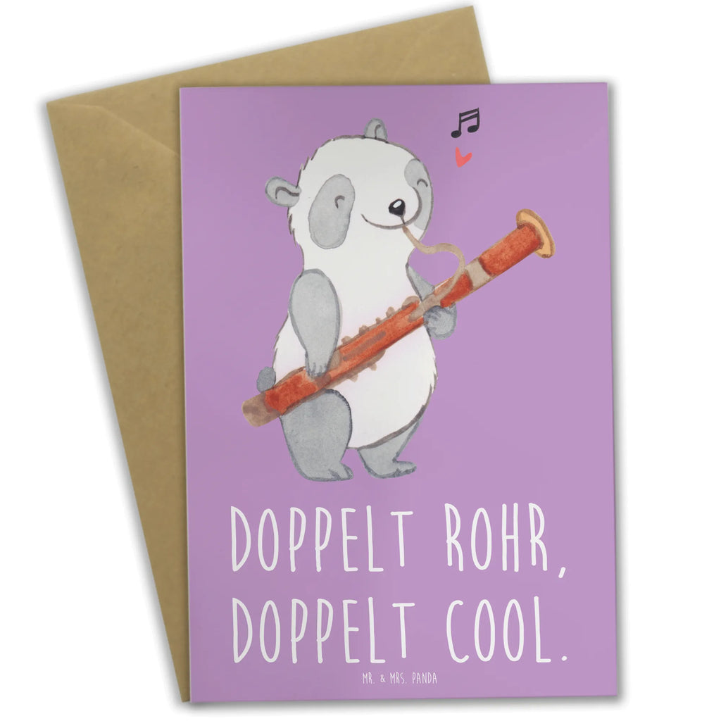 Grußkarte Fagott Doppelt Cool Ansichtskarten, Karte, Hochzeitskarte, Grußkarte, Einladungskarte, Geburtstagskarte, Klappkarte, Glückwunschkarte, Instrumente, Geschenke Musiker, Musikliebhaber