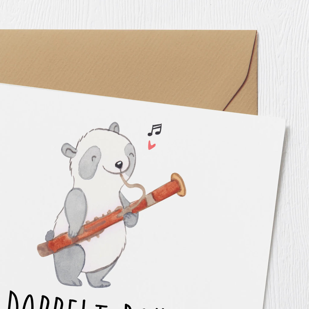 Deluxe Karte Fagott Doppelt Cool Klappkarte, Grußkarte, Hochwertige Grußkarte, Karte, Glückwunschkarte, Einladungskarte, Hochzeitskarte, Geburtstagskarte, Hochwertige Klappkarte, Instrumente, Geschenke Musiker, Musikliebhaber