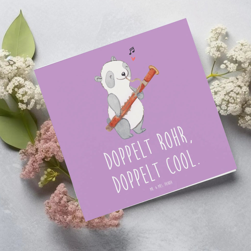 Deluxe Karte Fagott Doppelt Cool Klappkarte, Grußkarte, Hochwertige Grußkarte, Karte, Glückwunschkarte, Einladungskarte, Hochzeitskarte, Geburtstagskarte, Hochwertige Klappkarte, Instrumente, Geschenke Musiker, Musikliebhaber