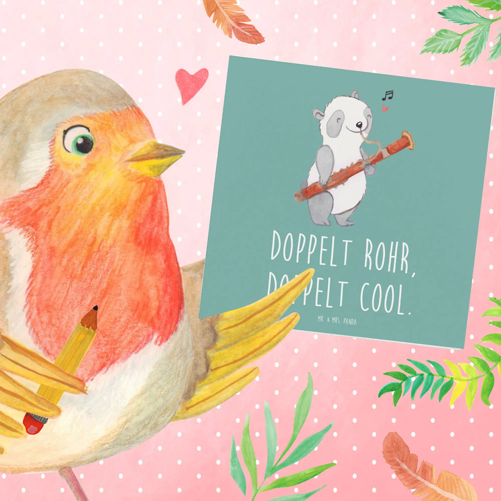 Deluxe Karte Fagott Doppelt Cool Klappkarte, Grußkarte, Hochwertige Grußkarte, Karte, Glückwunschkarte, Einladungskarte, Hochzeitskarte, Geburtstagskarte, Hochwertige Klappkarte, Instrumente, Geschenke Musiker, Musikliebhaber