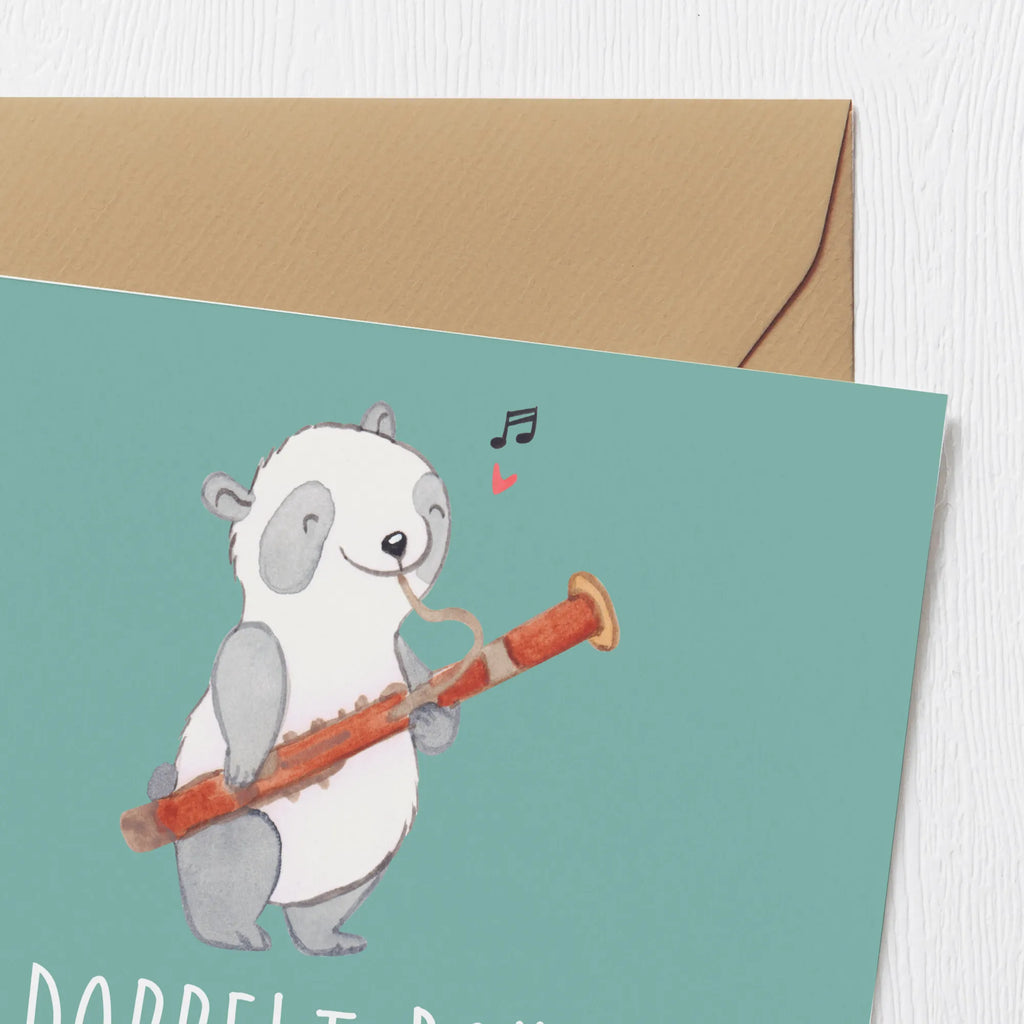 Deluxe Karte Fagott Doppelt Cool Klappkarte, Grußkarte, Hochwertige Grußkarte, Karte, Glückwunschkarte, Einladungskarte, Hochzeitskarte, Geburtstagskarte, Hochwertige Klappkarte, Instrumente, Geschenke Musiker, Musikliebhaber