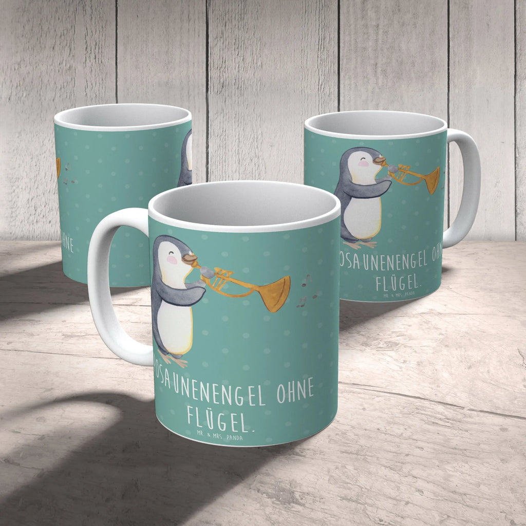 Mug Posaunenengel ohne Flügel. Bürotasse, Kaffeetasse, Teetasse, Tasse, Geschenktasse, Keramiktasse, Tasse mit Motiven, Porzellantasse, Tasse mit Zitaten, Instrumente, Geschenke Musiker, Musikliebhaber