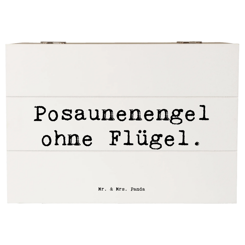 Holzkiste Spruch Engel Posaune Holzkiste, Geschenkbox, XXL, Geschenkdose, Schatulle, Erinnerungskiste, Erinnerungsbox, Truhe, Kiste, Schatzkiste, Aufbewahrungsbox, Dekokiste, Instrumente, Geschenke Musiker, Musikliebhaber