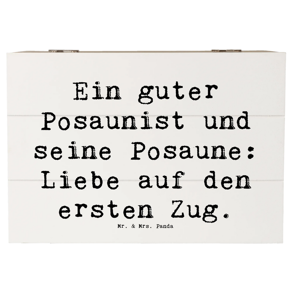 Wooden chest Saying Ein guter Posaunist und seine Posaune: Liebe auf den ersten Zug. Dekokiste, Holzkiste, Geschenkdose, Schatulle, Geschenkbox, Erinnerungsbox, XXL, Erinnerungskiste, Truhe, Aufbewahrungsbox, Kiste, Schatzkiste, Instrumente, Geschenke Musiker, Musikliebhaber