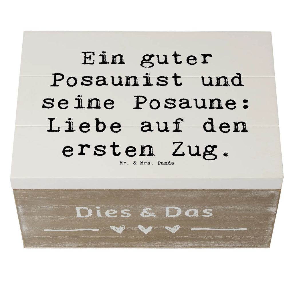 Wooden chest Saying Ein guter Posaunist und seine Posaune: Liebe auf den ersten Zug. Dekokiste, Holzkiste, Geschenkdose, Schatulle, Geschenkbox, Erinnerungsbox, XXL, Erinnerungskiste, Truhe, Aufbewahrungsbox, Kiste, Schatzkiste, Instrumente, Geschenke Musiker, Musikliebhaber