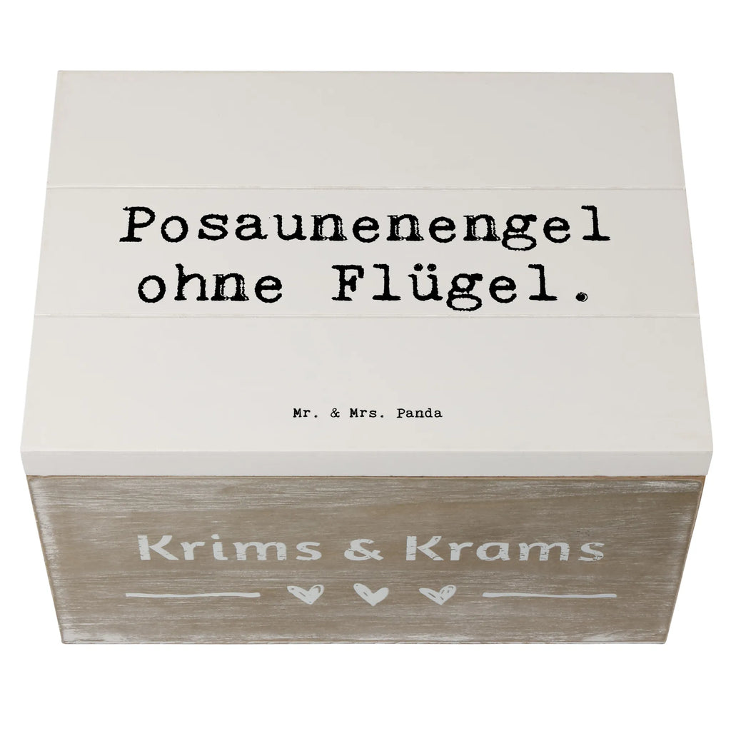 Holzkiste Spruch Engel Posaune Holzkiste, Geschenkbox, XXL, Geschenkdose, Schatulle, Erinnerungskiste, Erinnerungsbox, Truhe, Kiste, Schatzkiste, Aufbewahrungsbox, Dekokiste, Instrumente, Geschenke Musiker, Musikliebhaber