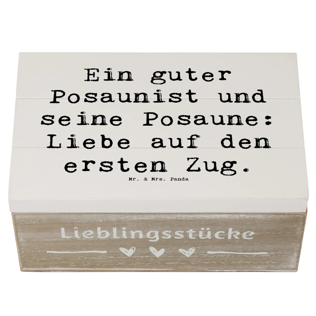 Wooden chest Saying Ein guter Posaunist und seine Posaune: Liebe auf den ersten Zug. Dekokiste, Holzkiste, Geschenkdose, Schatulle, Geschenkbox, Erinnerungsbox, XXL, Erinnerungskiste, Truhe, Aufbewahrungsbox, Kiste, Schatzkiste, Instrumente, Geschenke Musiker, Musikliebhaber