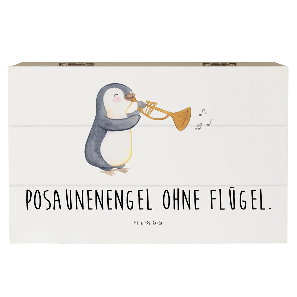 Holzkiste Engel Posaune Kiste, Truhe, XXL, Geschenkbox, Erinnerungsbox, Holzkiste, Schatulle, Erinnerungskiste, Aufbewahrungsbox, Schatzkiste, Dekokiste, Geschenkdose, Instrumente, Geschenke Musiker, Musikliebhaber