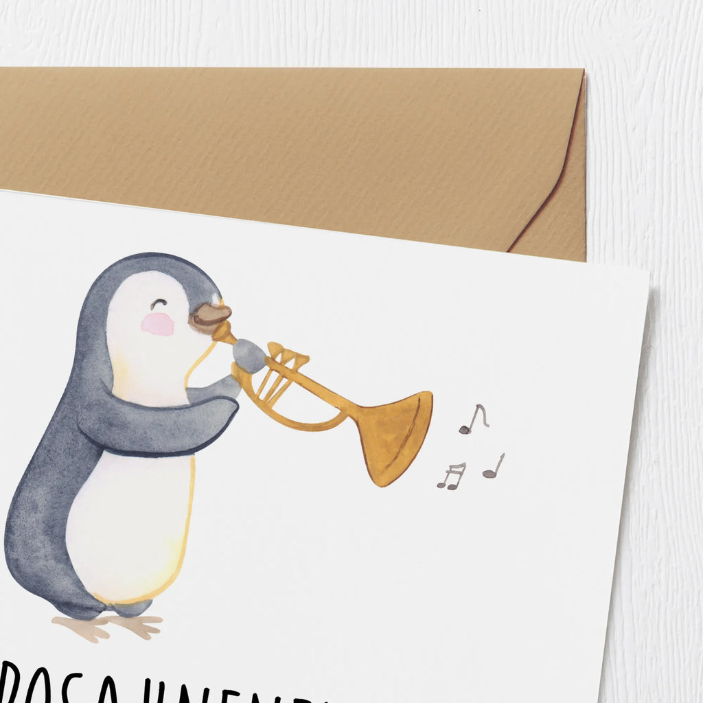 Deluxe Card Posaunenengel ohne Flügel. Karte, Glückwunschkarte, Klappkarte, Hochwertige Grußkarte, Hochzeitskarte, Hochwertige Klappkarte, Grußkarte, Geburtstagskarte, Einladungskarte, Instrumente, Geschenke Musiker, Musikliebhaber