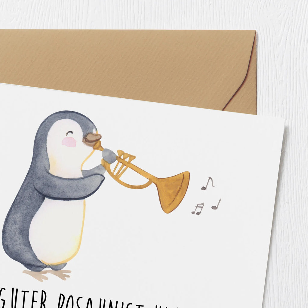 Deluxe Card Ein guter Posaunist und seine Posaune: Liebe auf den ersten Zug. Hochwertige Klappkarte, Hochzeitskarte, Grußkarte, Glückwunschkarte, Klappkarte, Einladungskarte, Geburtstagskarte, Karte, Hochwertige Grußkarte, Instrumente, Geschenke Musiker, Musikliebhaber