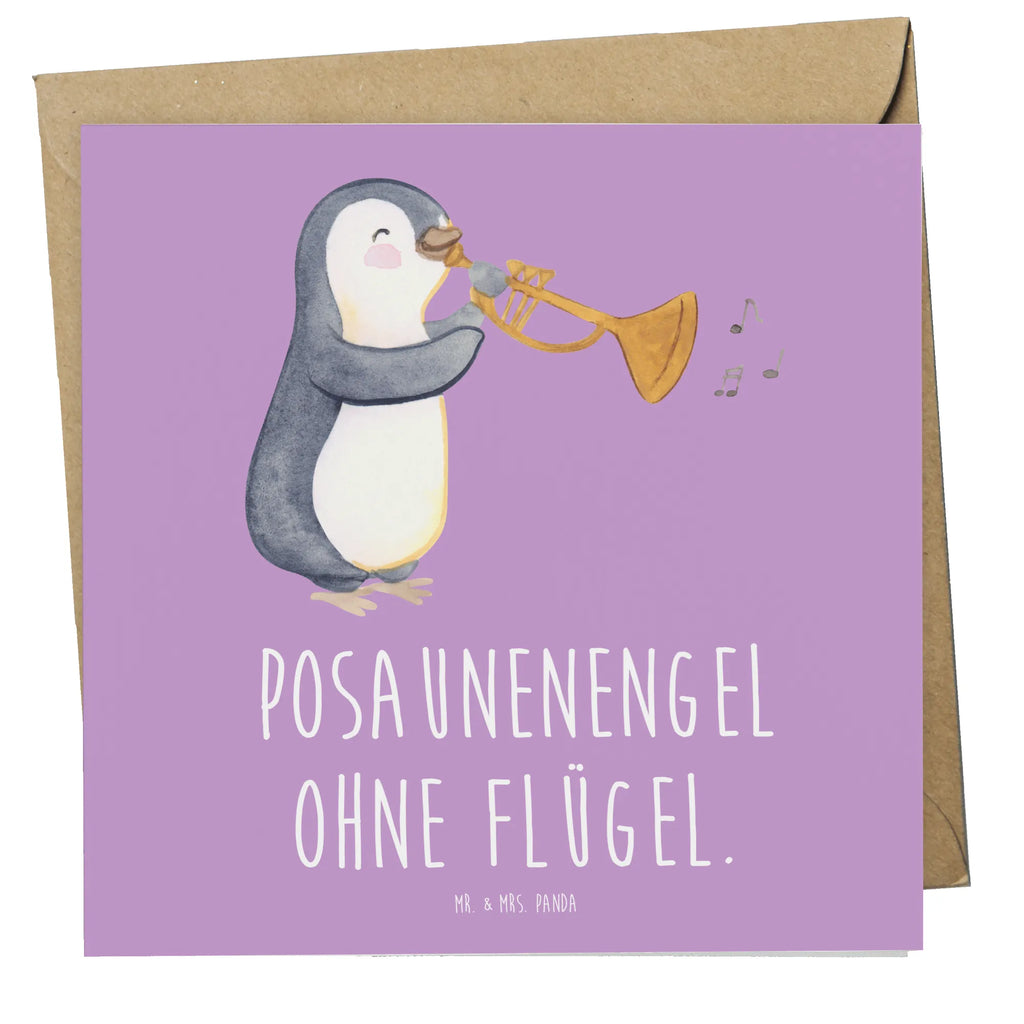 Deluxe Card Posaunenengel ohne Flügel. Karte, Glückwunschkarte, Klappkarte, Hochwertige Grußkarte, Hochzeitskarte, Hochwertige Klappkarte, Grußkarte, Geburtstagskarte, Einladungskarte, Instrumente, Geschenke Musiker, Musikliebhaber