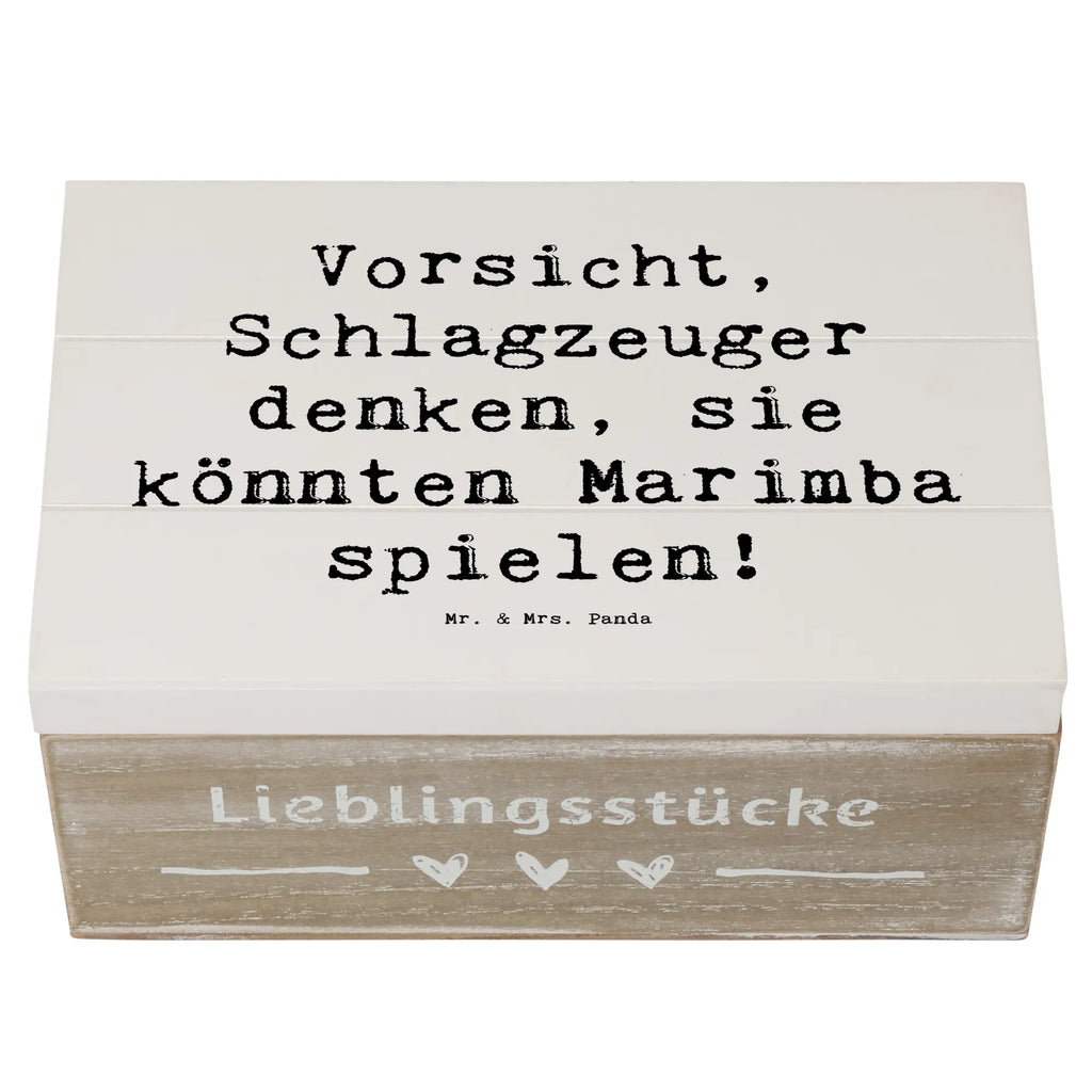 Wooden chest Saying Vorsicht, Schlagzeuger denken, sie könnten Marimba spielen! Geschenkdose, Geschenkbox, Aufbewahrungsbox, Truhe, Erinnerungskiste, Erinnerungsbox, Schatzkiste, Schatulle, Dekokiste, Kiste, XXL, Holzkiste, Instrumente, Geschenke Musiker, Musikliebhaber