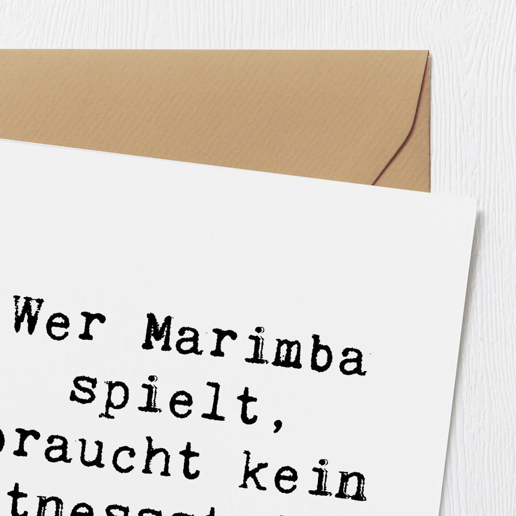 Deluxe Karte Spruch Marimba Fitness Klappkarte, Karte, Hochzeitskarte, Glückwunschkarte, Einladungskarte, Grußkarte, Hochwertige Klappkarte, Geburtstagskarte, Hochwertige Grußkarte, Instrumente, Geschenke Musiker, Musikliebhaber