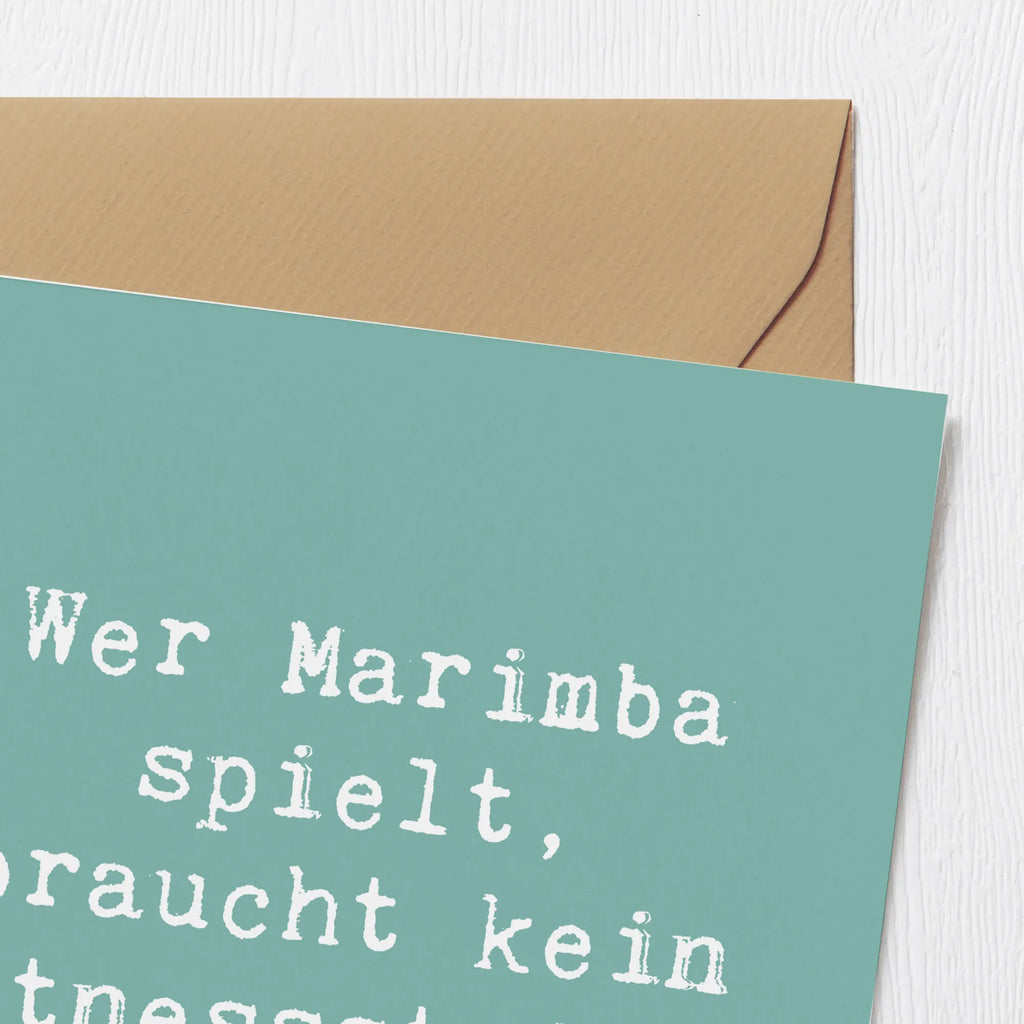 Deluxe Karte Spruch Marimba Fitness Klappkarte, Karte, Hochzeitskarte, Glückwunschkarte, Einladungskarte, Grußkarte, Hochwertige Klappkarte, Geburtstagskarte, Hochwertige Grußkarte, Instrumente, Geschenke Musiker, Musikliebhaber