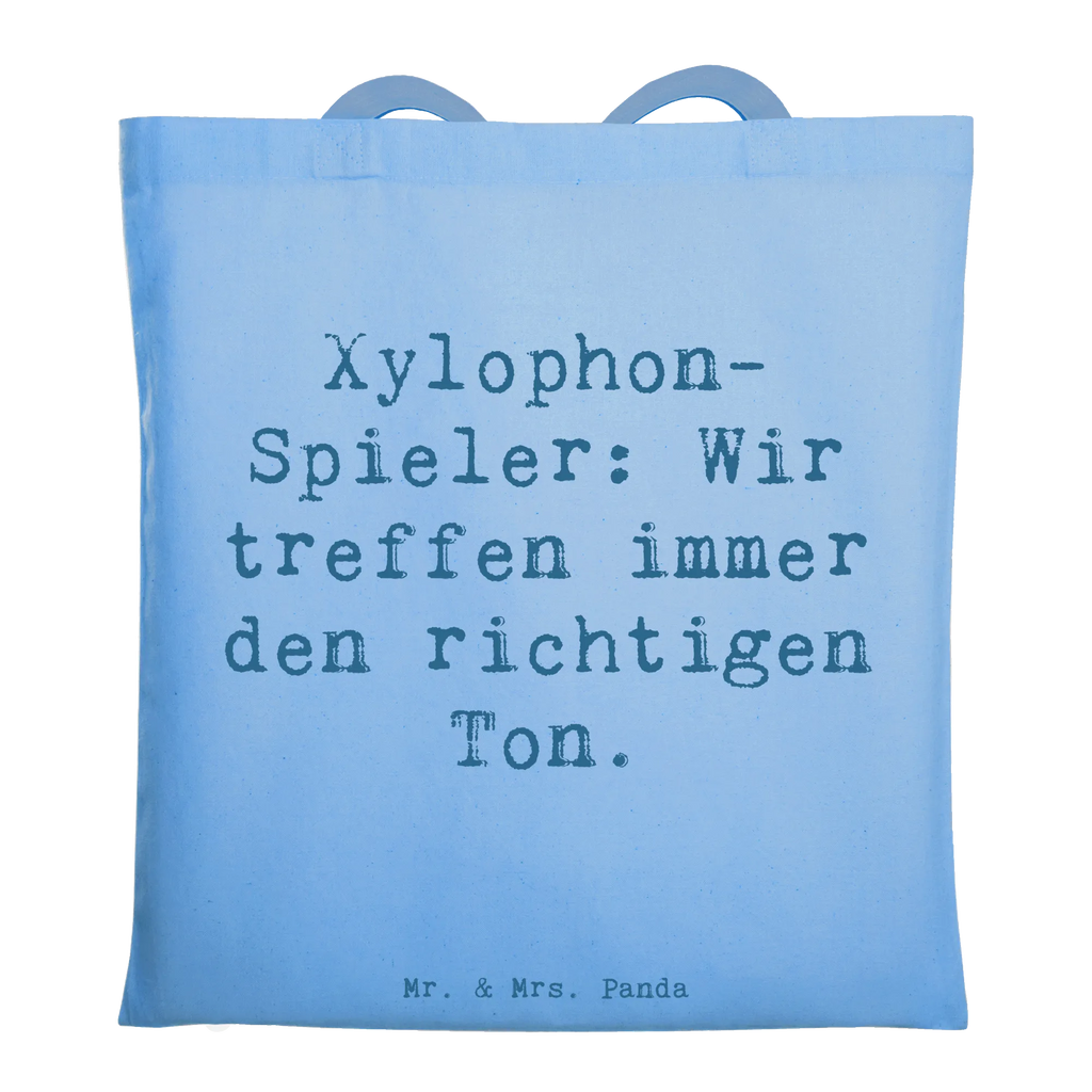 Tote bag Saying Xylophon-Spieler: Wir treffen immer den richtigen Ton. Beutel, Stoffbeutel, Strandtasche, Tragetasche, Tasche, Beuteltasche, Shopper, Schultertasche, Stofftasche, Jutebeutel, Jutetasche, Einkaufstüte, Umhängetasche, Badetasche, Einkaufstasche, Laptoptasche, Instrumente, Geschenke Musiker, Musikliebhaber