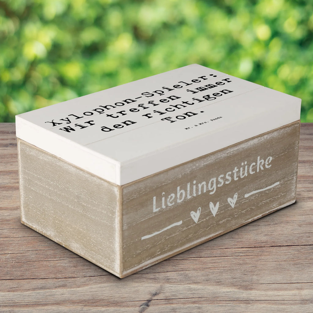 Holzkiste Spruch Xylophon Melodie Erinnerungsbox, Erinnerungskiste, Aufbewahrungsbox, Schatzkiste, Schatulle, XXL, Geschenkdose, Holzkiste, Geschenkbox, Kiste, Truhe, Dekokiste, Instrumente, Geschenke Musiker, Musikliebhaber