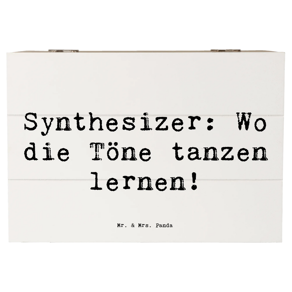 Wooden chest Saying Synthesizer: Wo die Töne tanzen lernen! Erinnerungskiste, Dekokiste, Geschenkbox, Kiste, Holzkiste, Schatzkiste, Truhe, Geschenkdose, XXL, Erinnerungsbox, Schatulle, Aufbewahrungsbox, Instrumente, Geschenke Musiker, Musikliebhaber