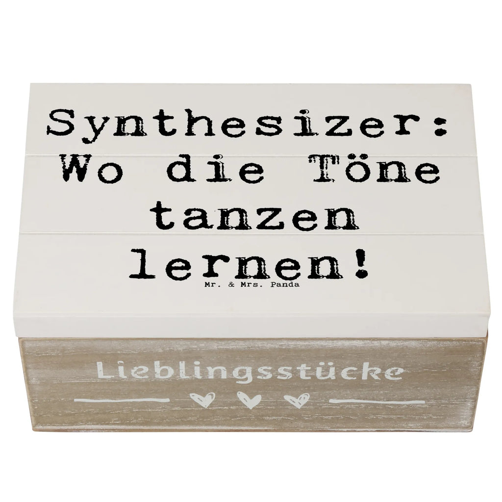 Wooden chest Saying Synthesizer: Wo die Töne tanzen lernen! Erinnerungskiste, Dekokiste, Geschenkbox, Kiste, Holzkiste, Schatzkiste, Truhe, Geschenkdose, XXL, Erinnerungsbox, Schatulle, Aufbewahrungsbox, Instrumente, Geschenke Musiker, Musikliebhaber