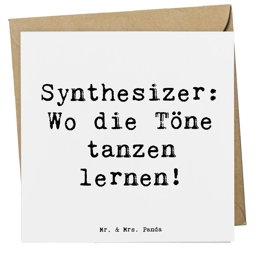 Deluxe Card Saying Synthesizer: Wo die Töne tanzen lernen! Geburtstagskarte, Hochzeitskarte, Grußkarte, Einladungskarte, Karte, Klappkarte, Glückwunschkarte, Hochwertige Klappkarte, Hochwertige Grußkarte, Instrumente, Geschenke Musiker, Musikliebhaber