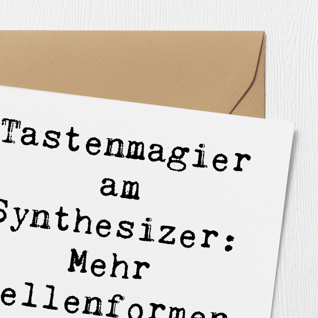 Deluxe Karte Spruch Synthesizer Magie Hochwertige Klappkarte, Einladungskarte, Hochwertige Grußkarte, Glückwunschkarte, Klappkarte, Hochzeitskarte, Karte, Geburtstagskarte, Grußkarte, Instrumente, Geschenke Musiker, Musikliebhaber