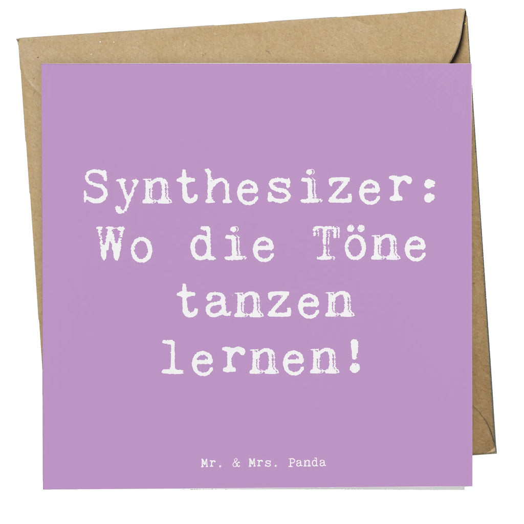 Deluxe Card Saying Synthesizer: Wo die Töne tanzen lernen! Geburtstagskarte, Hochzeitskarte, Grußkarte, Einladungskarte, Karte, Klappkarte, Glückwunschkarte, Hochwertige Klappkarte, Hochwertige Grußkarte, Instrumente, Geschenke Musiker, Musikliebhaber