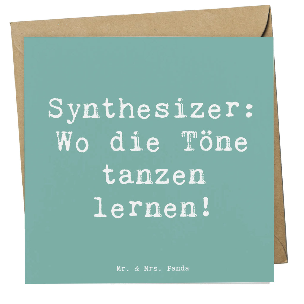 Deluxe Card Saying Synthesizer: Wo die Töne tanzen lernen! Geburtstagskarte, Hochzeitskarte, Grußkarte, Einladungskarte, Karte, Klappkarte, Glückwunschkarte, Hochwertige Klappkarte, Hochwertige Grußkarte, Instrumente, Geschenke Musiker, Musikliebhaber