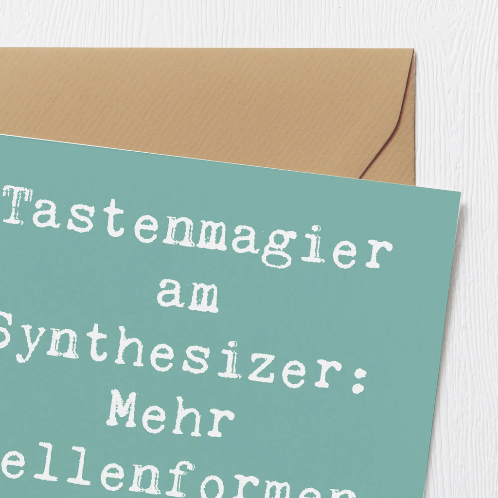 Deluxe Karte Spruch Synthesizer Magie Hochwertige Klappkarte, Einladungskarte, Hochwertige Grußkarte, Glückwunschkarte, Klappkarte, Hochzeitskarte, Karte, Geburtstagskarte, Grußkarte, Instrumente, Geschenke Musiker, Musikliebhaber