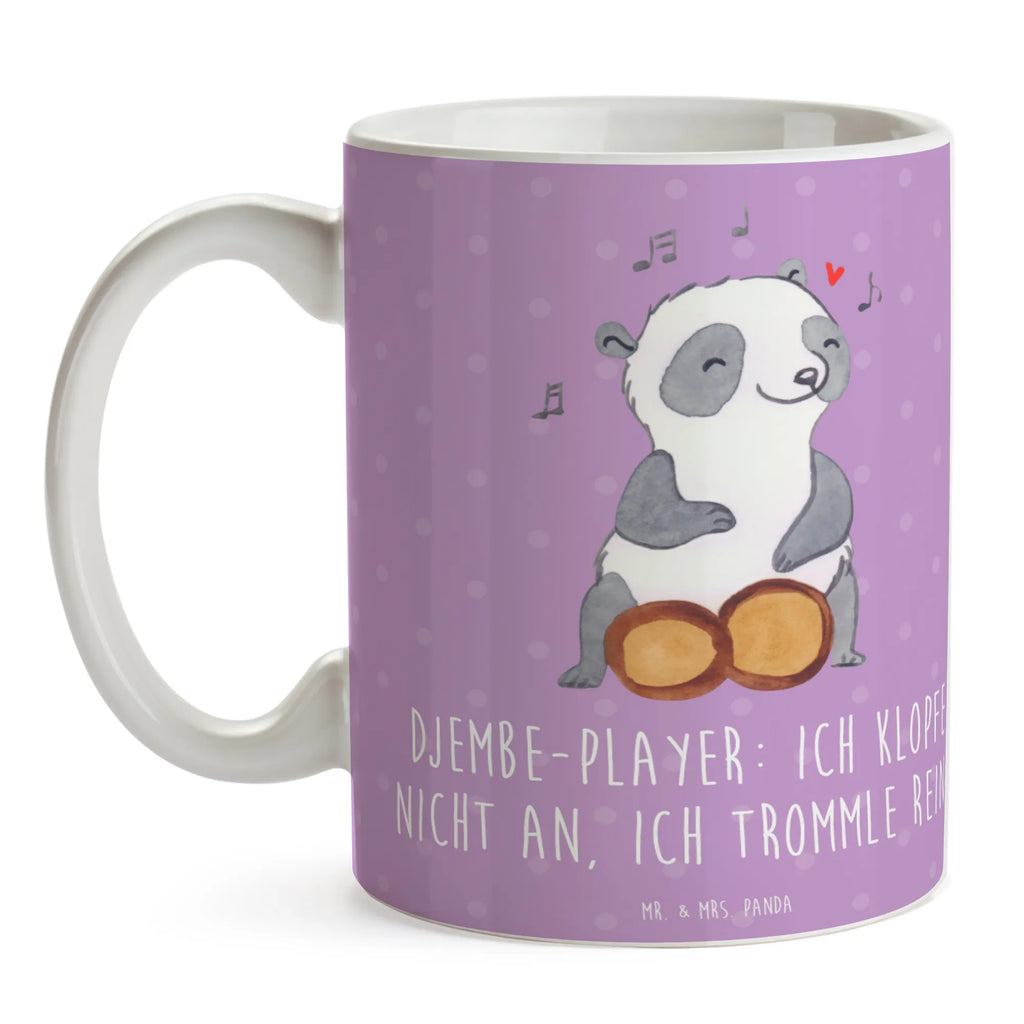 Mug Djembe-Player: Ich klopfe nicht an, ich trommle rein! Keramiktasse, Bürotasse, Tasse, Geschenktasse, Kaffeetasse, Tasse mit Motiven, Porzellantasse, Teetasse, Tasse mit Zitaten, Instrumente, Geschenke Musiker, Musikliebhaber