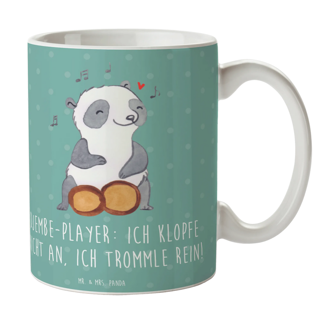 Mug Djembe-Player: Ich klopfe nicht an, ich trommle rein! Keramiktasse, Bürotasse, Tasse, Geschenktasse, Kaffeetasse, Tasse mit Motiven, Porzellantasse, Teetasse, Tasse mit Zitaten, Instrumente, Geschenke Musiker, Musikliebhaber