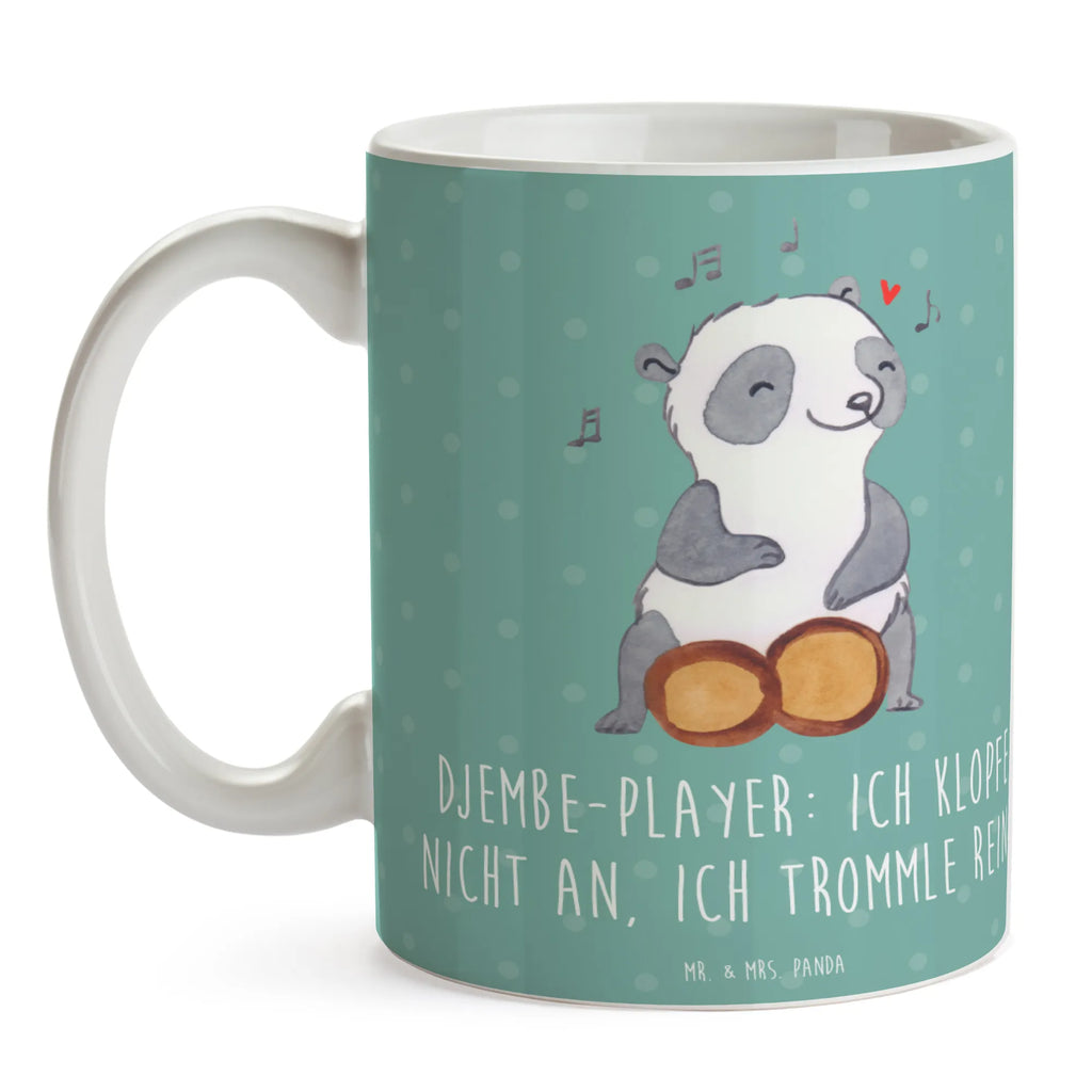Mug Djembe-Player: Ich klopfe nicht an, ich trommle rein! Keramiktasse, Bürotasse, Tasse, Geschenktasse, Kaffeetasse, Tasse mit Motiven, Porzellantasse, Teetasse, Tasse mit Zitaten, Instrumente, Geschenke Musiker, Musikliebhaber