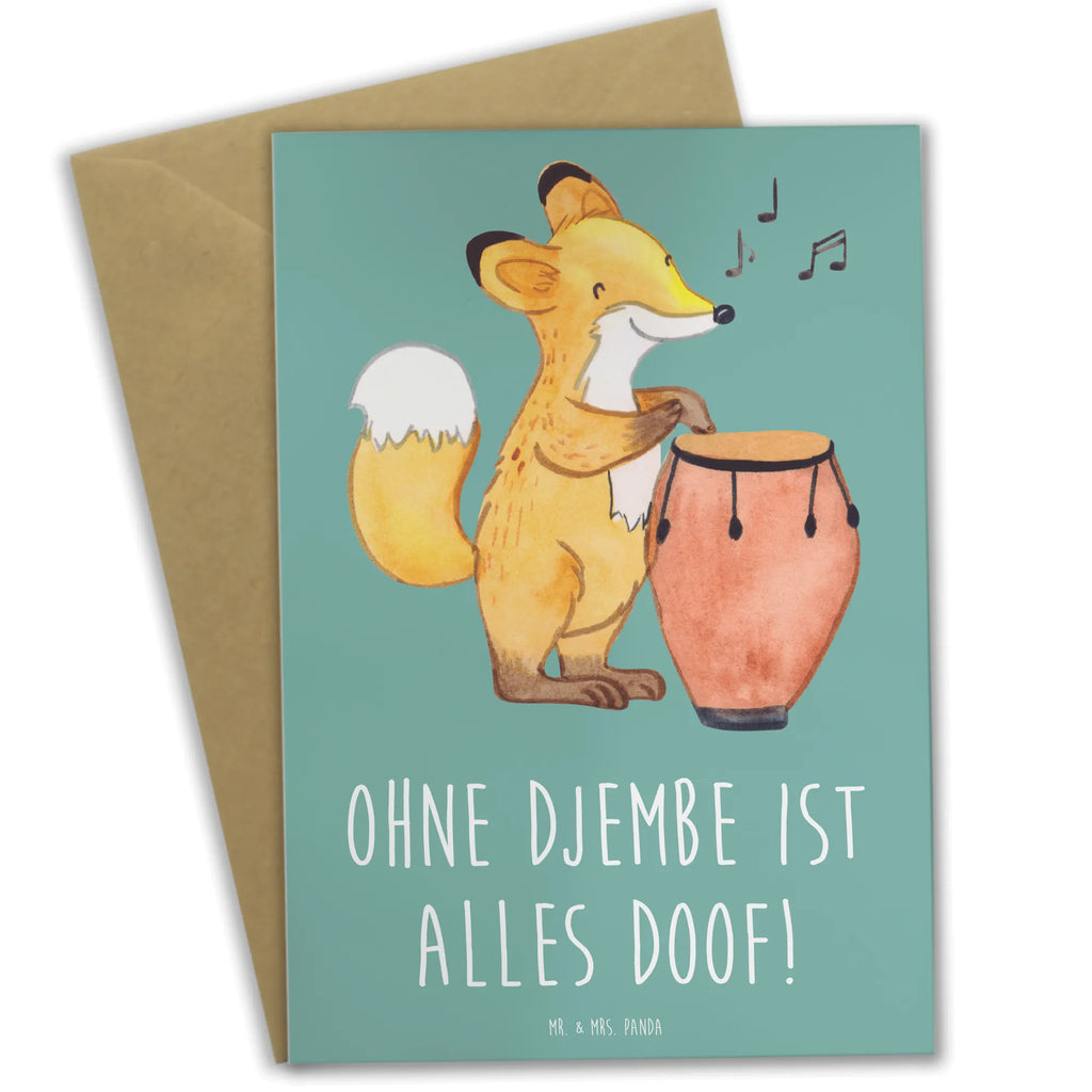 Greetings card Ohne Djembe ist alles doof! Grußkarte, Geburtstagskarte, Glückwunschkarte, Einladungskarte, Klappkarte, Hochzeitskarte, Ansichtskarten, Karte, Instrumente, Geschenke Musiker, Musikliebhaber