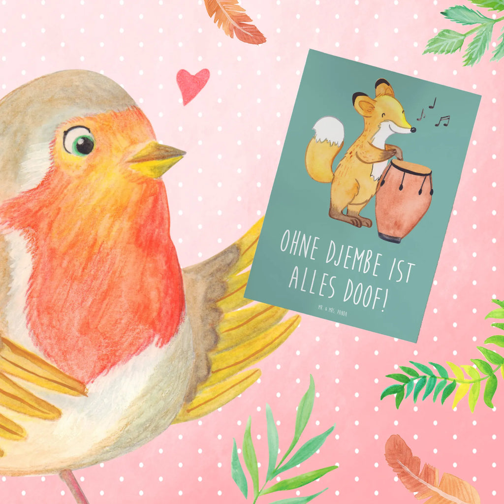 Greetings card Ohne Djembe ist alles doof! Grußkarte, Geburtstagskarte, Glückwunschkarte, Einladungskarte, Klappkarte, Hochzeitskarte, Ansichtskarten, Karte, Instrumente, Geschenke Musiker, Musikliebhaber